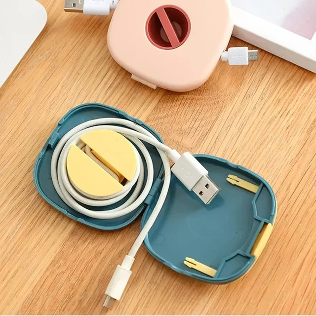 VIKEFON Kabel Organizer Rotierender Kabelwickler aus Kunststoff für Telefon, Maus und Kopfhörer - Bild 1