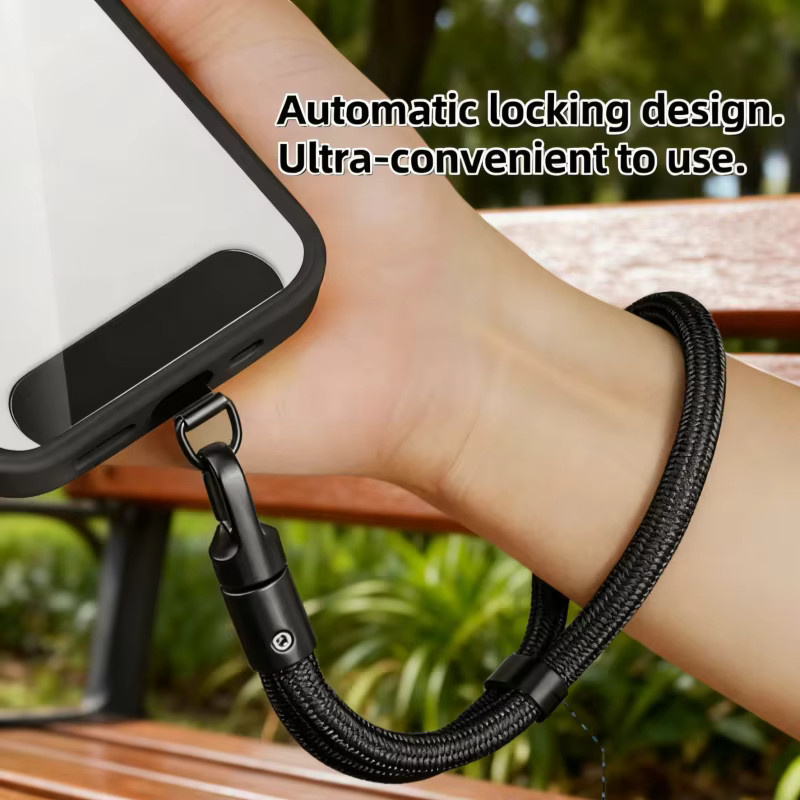 WSSHE Universelles kurzes Handy-Handgelenkband in Bunt und Blau als verstellbares Anti-Verlust-Zubehör - Bild 2