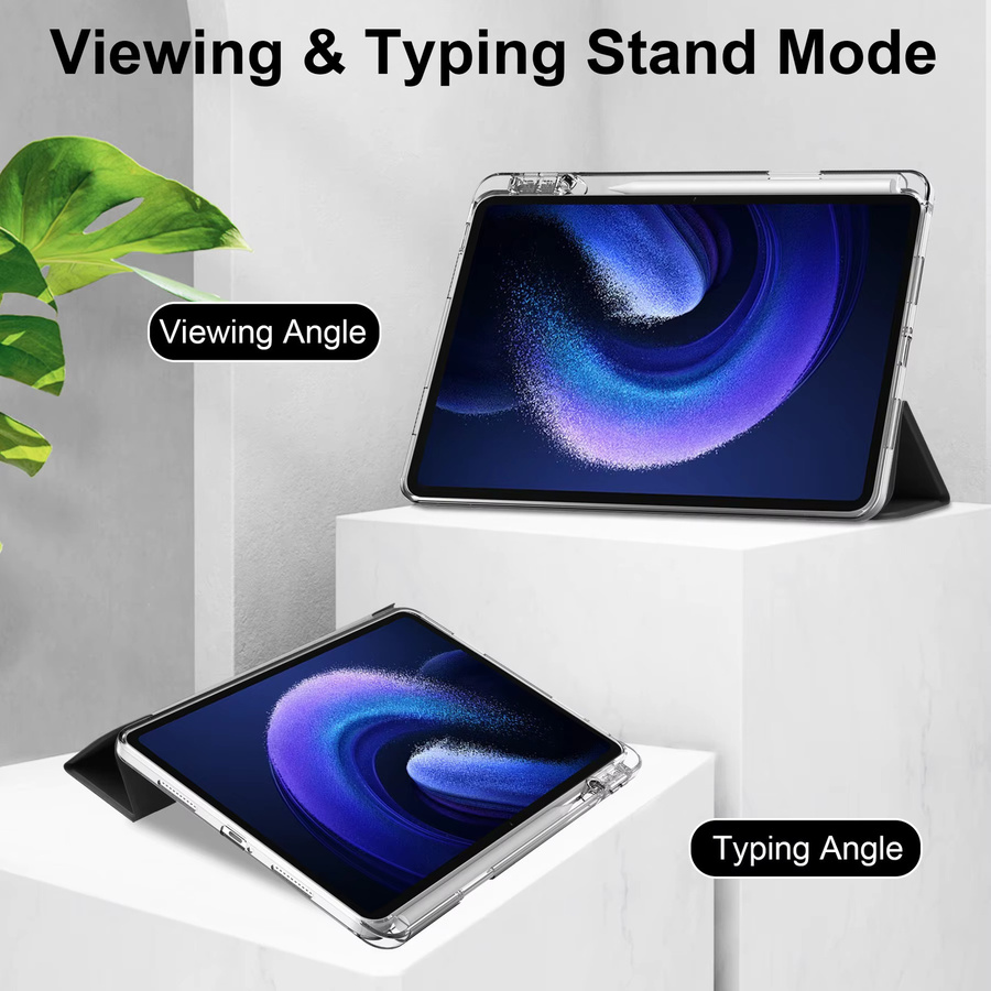 Transparente Schutzhülle mit Awake/Sleep Cover für Xiaomi Mi Pad 5, 6 Pro, Redmi Pad SE und weitere Modelle - Bild 2