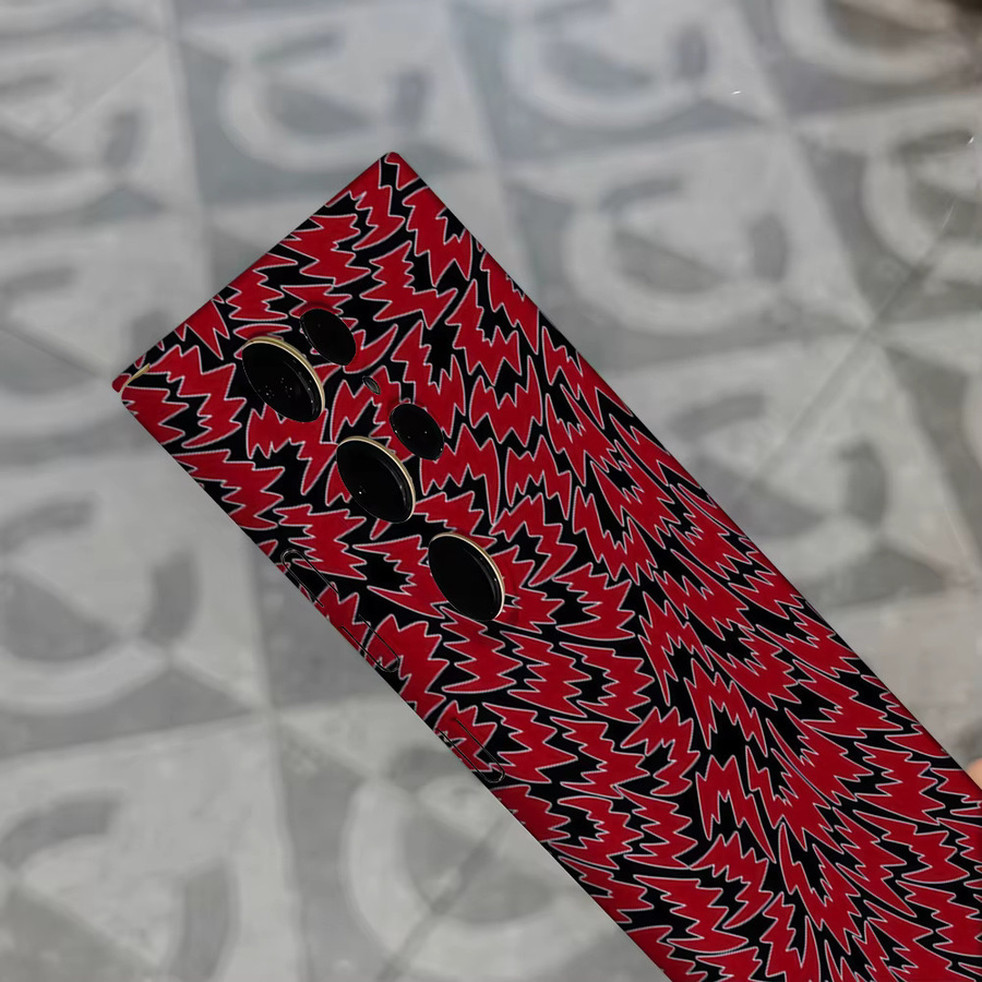 Stoßfeste Doppelschicht Handyhülle Roter Blitz für Samsung Galaxy S25 Ultra, S24 und S23 Ultra Plus - Bild 5