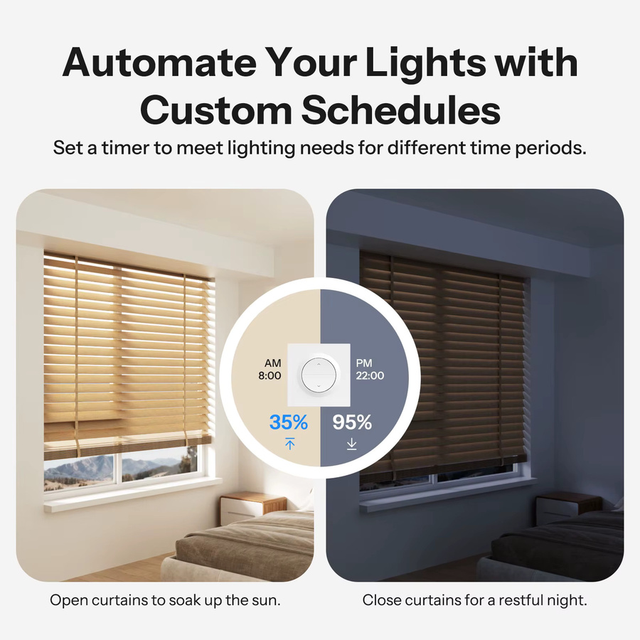 SONOFF Fusion Series Orb Zigbee Smart Rollladen-Wandschalter ZBRBS-E in Weiß mit präziser Prozentinstellung für ZHA Zigbee Hub - Bild 2
