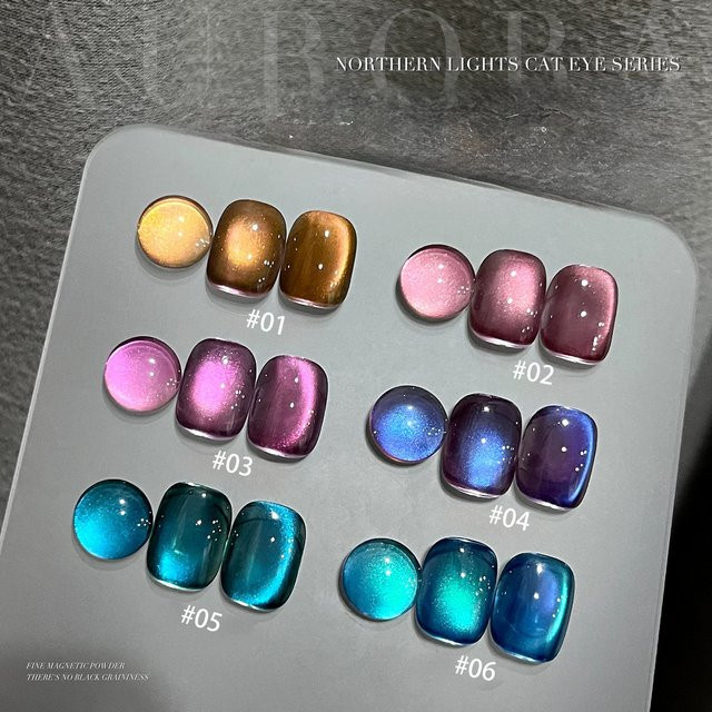 MIANEL Nagellack Blau Aurora Katzenaugen-Gel, 10 ml, Glänzend - Bild 1