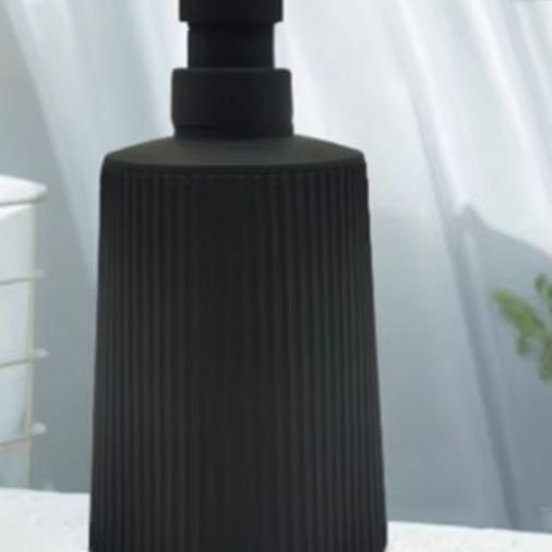 VIBRATITE Kunststoff-Seifenspender mit Pumpe, Schwarz, 380 ml - Bild 1