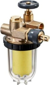 Oventrop Einstrang-Heizölfilter Oilpur E A R m mit Abspülung, Rücklauf und Entlüftung, ES 100-150 my, Messing - Bild 1