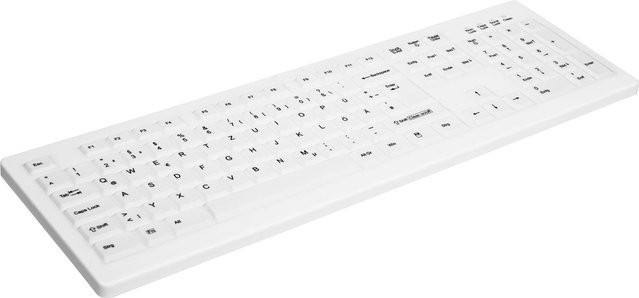 Cherry AK-C8100F-FUS-W/GE Wireless Tastatur mit Membrane-Technologie, QWERTZ Deutsch, Weiß - Bild 1