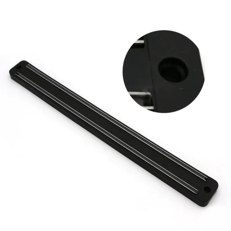 RSCHEF Magnetischer Messerhalter mit Regal zur Wandmontage, Schwarz, Metall - Bild 4