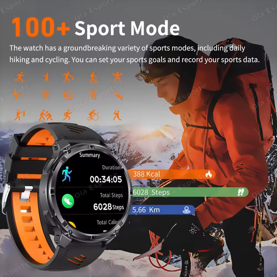 Ola Esporte Smartwatch, GPS, Schwarz, 10 ATM, Herren - Bild 4