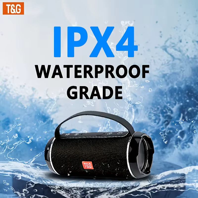 T&G TG116C Tragbarer Kabelloser Bluetooth Lautsprecher mit 5.3 Surround Sound, USB, TF und FM-Radio in Blau - Bild 4