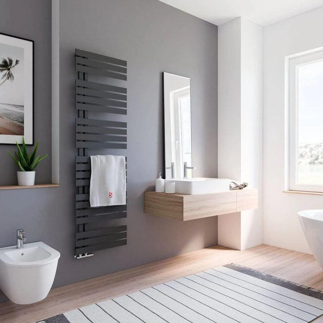 Schulte Design-Heizkörper Breda 718 W in Pearl Schwarz - Bild 1