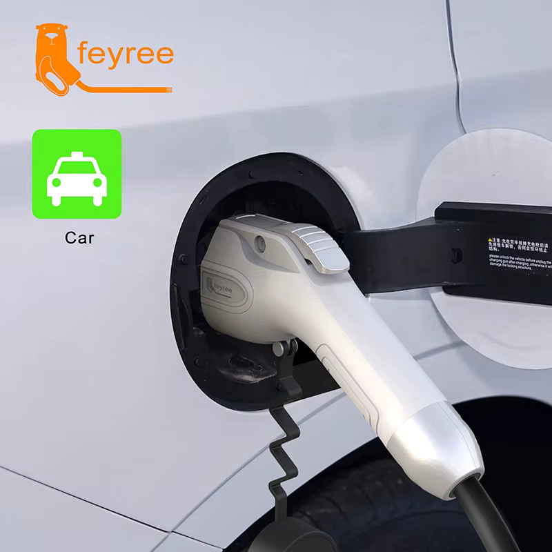 Feyree GB/T-Adapter für Elektrofahrzeuge, Weiblicher EV-Autoladestecker in Weiß, 1-phasig und 3-phasig, 16A/32A für EVSE-Ladestationen - Bild 2