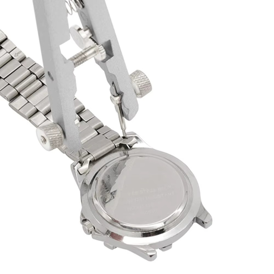 Werkzeugset zur Uhrenwartung in Silber mit Federstegzange und verstellbarer Uhrenzange für den Armbandwechsel - Bild 2