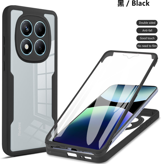Xiaomi Poco M8 und Poco M8 Pro Schutzhülle mit 360 Grad Vollschutz in Schwarz - Bild 1