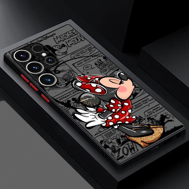 Mickey Minnie Maus Handyhülle Case in Schwarz für Samsung Galaxy S26 S25 Ultra S24 Plus S23 FE S22 S21 Note 20 10+ S20 Galaxy Note10+ 5G - Bild 1