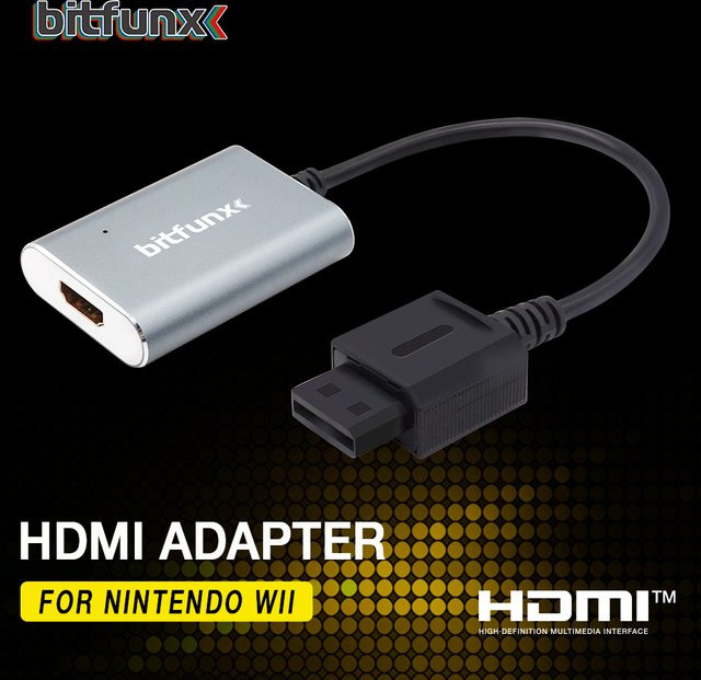 Bitfunx HDMI Adapter für Nintendo Wii Retro-Spielekonsolen NTSC und PAL zur HD-Anbindung - Bild 1