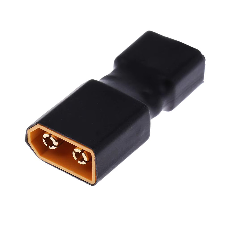 Kabelloser XT60 auf T-Stecker Adapter in Schwarz (Deans-Stil) mit Stecker und Buchse - Bild 3