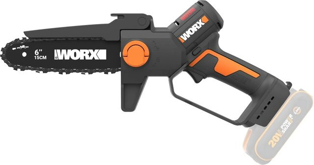 Worx Einhand-Astsäge WG327E.9 20 V PowerShare in Schwarz-Orange ohne Akku und Ladegerät - Bild 1