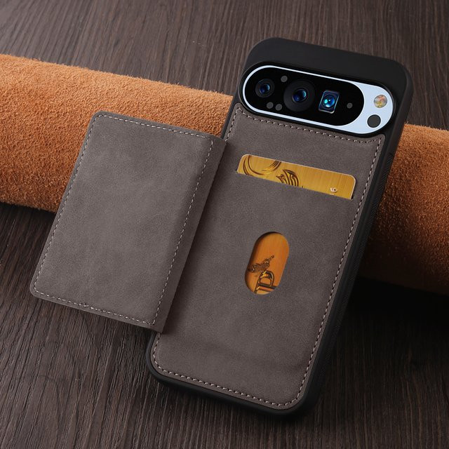 Luxuriöse Leder-Karten-Handyhülle für Google Pixel 10, 9, 8 Pro XL, 8A und 9A im Business-Stil - Bild 1