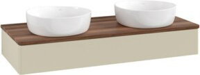 V&B Waschtischunterschrank Antao ohne Frontstruktur, Farbe: Silbergrau lackiert, B/T/H: 120 x 50 x 19 cm - Bild 1