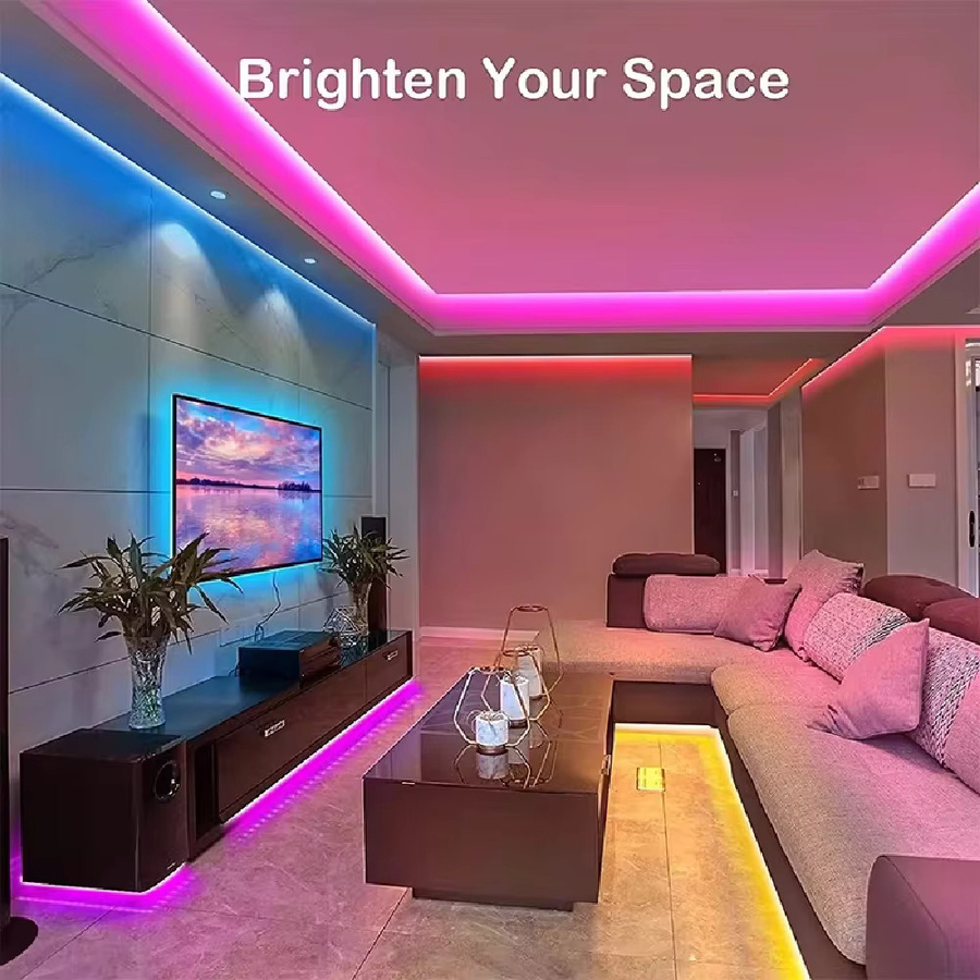 WELPUR RGB LED Lichtstreifen Multicolour mit Fernbedienung, batteriebetrieben für Wohnzimmer und Schlafzimmer - Bild 2