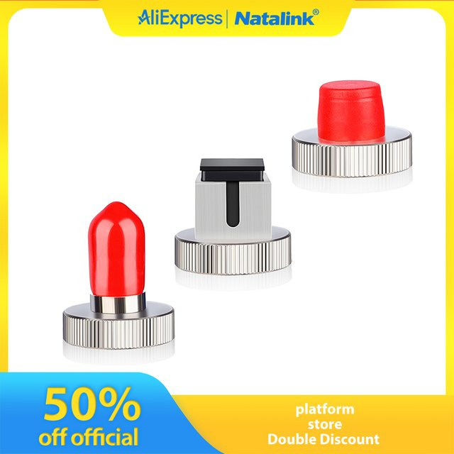 Natalink FC LC ST Optisches Leistungsmessgerät Konverter Kit mit FC-Adapter und Rotstift Metallkappe für Glasfaser-Steckverbinder - Bild 1