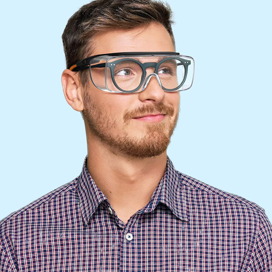 VOPHA Schutzbrille HM6-Modell über der Brille, transparent, beschlagfrei und kratzfest, ANSI Z87.1 mit Seitenschutz - Bild 3