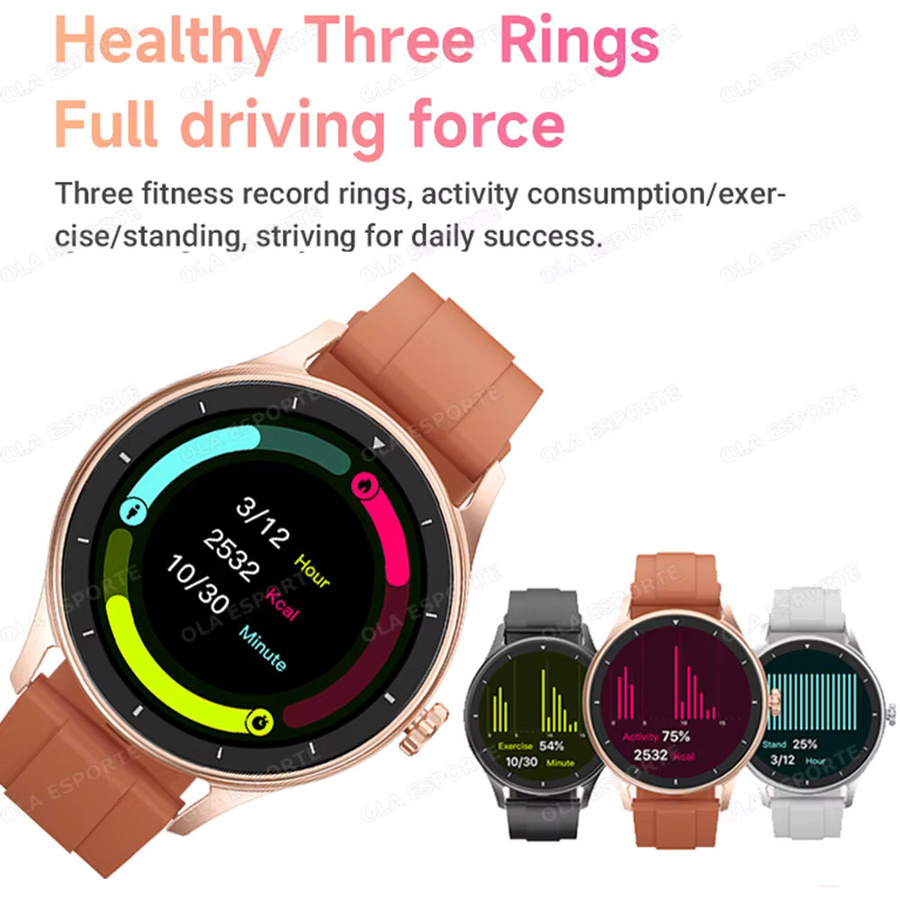 Ola Esporte Smartwatch, Gold, Silikon, Wasserdicht - Bild 6