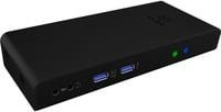ICY BOX IB-DK2251AC Dockingstation in Schwarz mit USB-C, USB 3.0, 2 x HDMI und 1GbE Ethernet/LAN - Bild 2