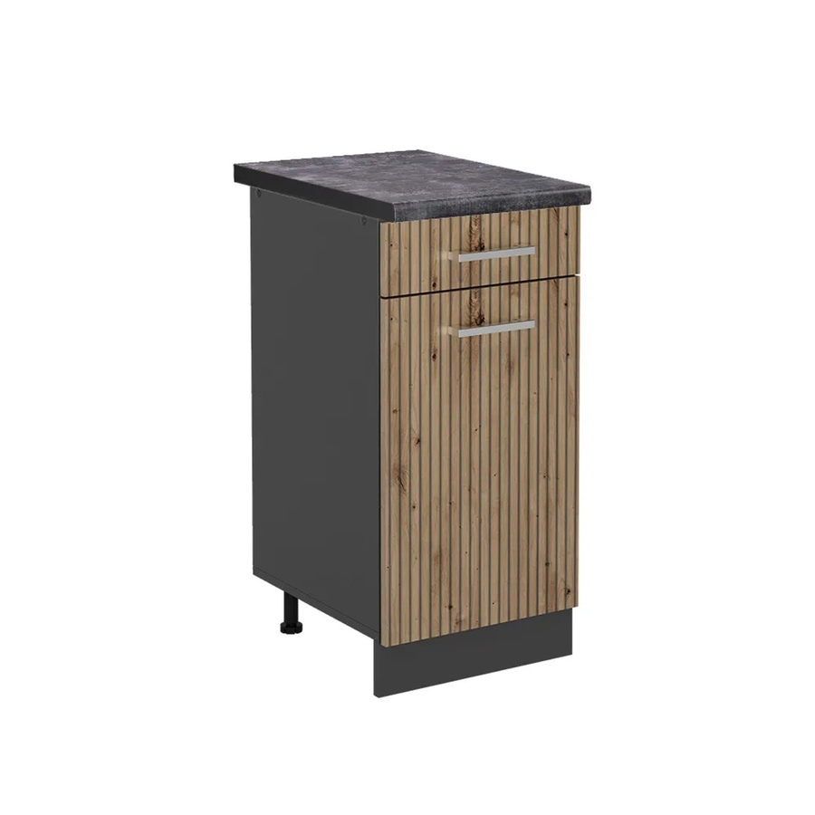 Vicco Küchenunterschrank R-Line Artisan-Eiche und Anthrazit, B: 40 cm, H: 81,6 cm, T: 60 cm - Bild 2