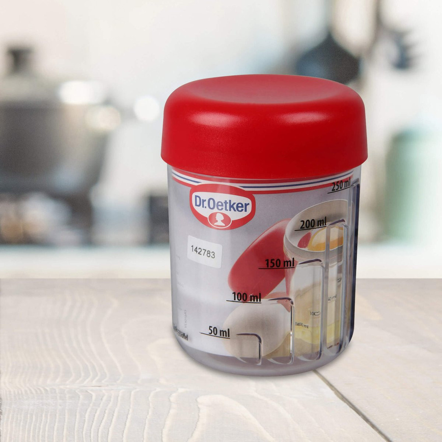 Dr. Oetker Messbecher mit Eitrenner, 3-teiliges Set, transparent, 250 ml - Bild 2