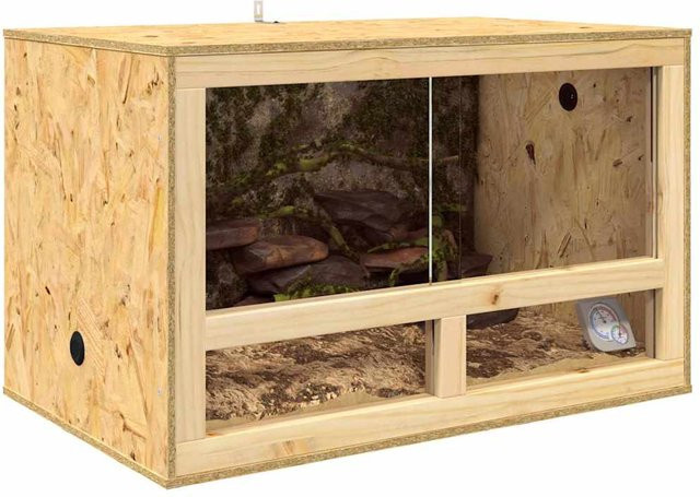 Terrarium VD Home Furnishing Braun aus OSB und Glas B/T/H: 80 x 50 x 50 cm - Bild 1