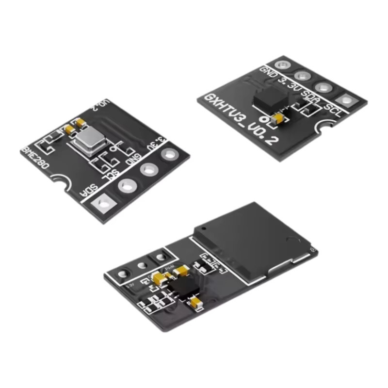 Heltec QuickLink Sensormodul GXHTC3 mit BME280 Temperatur-, Feuchtigkeits- und Barometer-Sensor, Buzzer und Grove I2C Anschluss, Schwarz - Bild 2