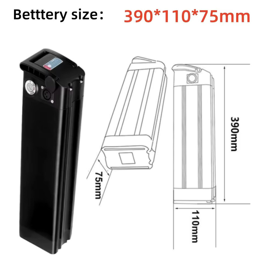 Silver Fish 18650 Lithium-Akku für Bafang E-Bike mit integriertem BMS und 2A Ladegerät, 36V 15Ah, Schwarz - Bild 3