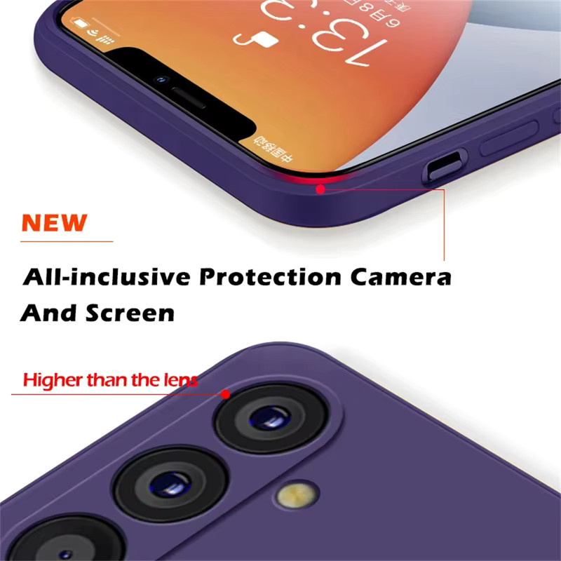 Luxuriöse Sandgestrahlte TPU-Handyhülle für Samsung Galaxy mit Hautgefühl-Optik in Schwarz oder Lila - Bild 2