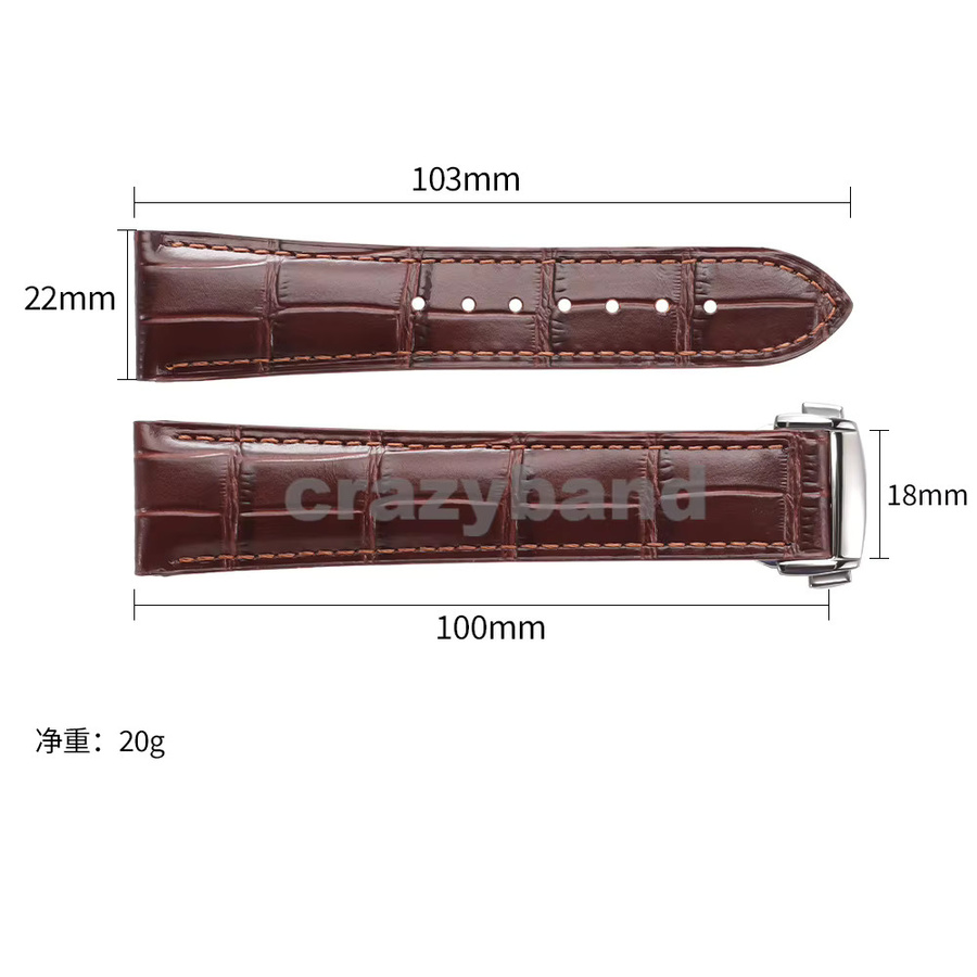 crazyband Uhrenarmband Kalbsleder, Faltschließe, Unisex - Bild 3