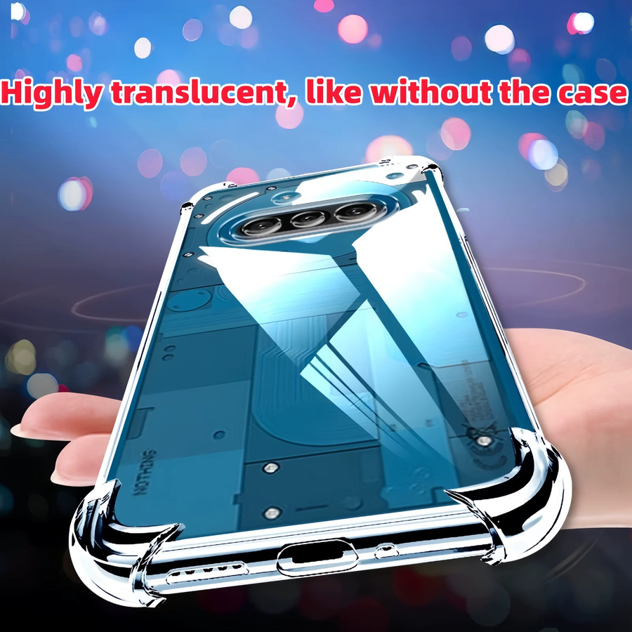 Transparente TPU Stoßfeste Schutzhülle für Nothing Phone 3a, 3a Pro, 2 und 2a in Klar - Bild 2