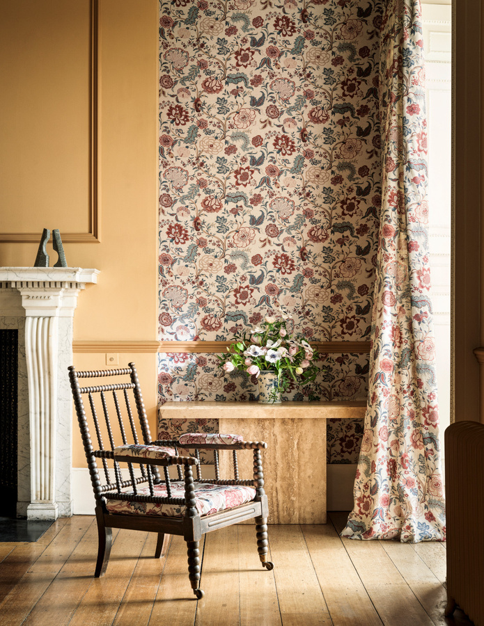 Sanderson Tapete Salisbury Madder Rose Floral Botanical Pink Multicolour Vlies Tapete - Bild 1