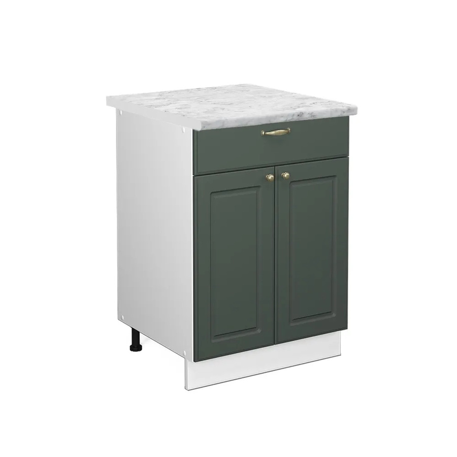 Vicco Küchenunterschrank Fame-Line in Grün-Gold und Weiß im Landhausstil mit Schublade und Soft-Close-Türen, B: 60 cm, H: 82 cm, T: 60 cm - Bild 2