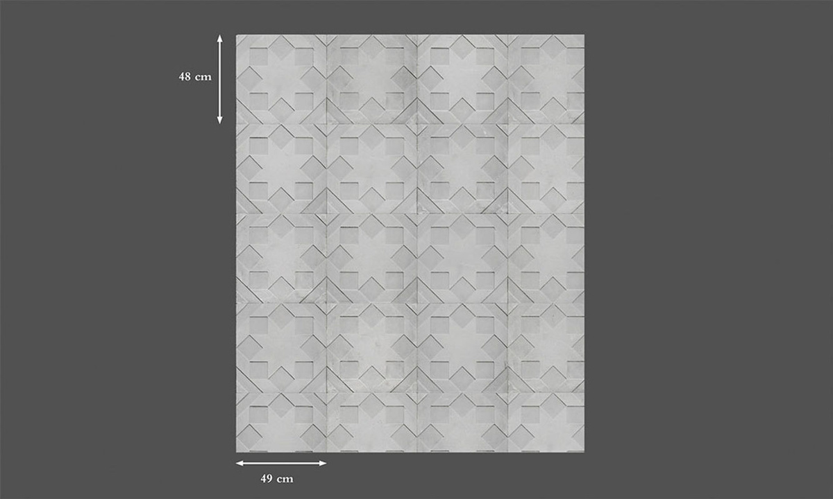 NLXL Tapete Moulded Star NDE-02 in Grau mit abstraktem Design aus Vlies - Bild 2