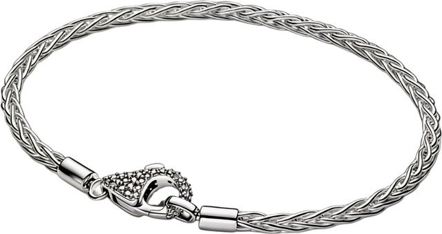Armband 925 Silberfarben, Seil-Kastenketten-Armband, 16 cm, Damen - Bild 1