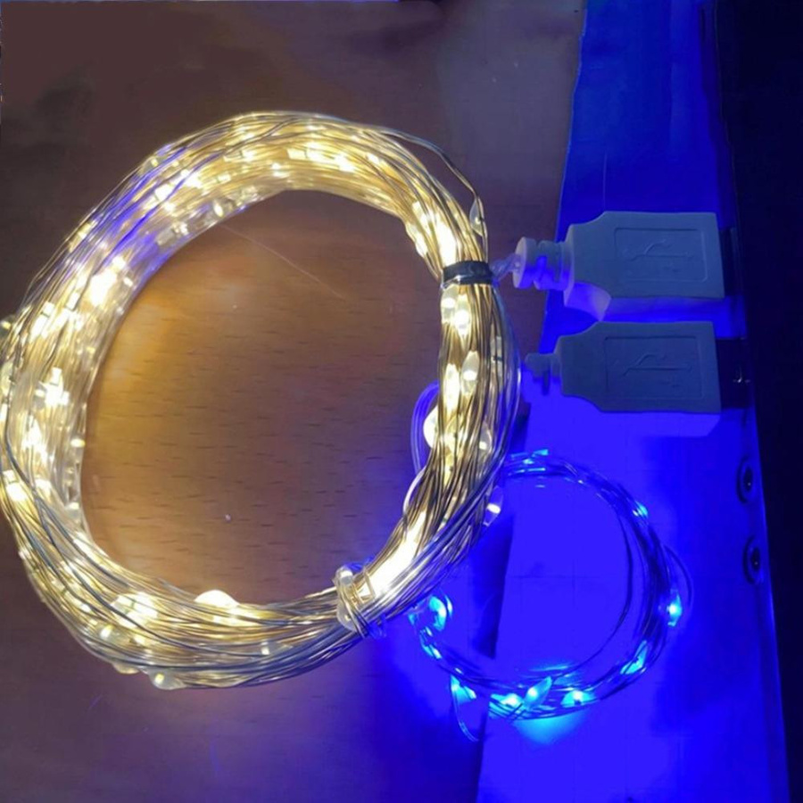OuuZuu USB LED Lichterkette mit Kupferdraht in Rot, wasserdichte LED Girlande für Weihnachten, Hochzeit und Party - Bild 4