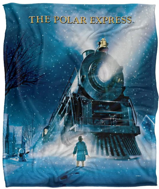 The Polar Express Decke mit Filmplakaten schwarz, One Size - Bild 1