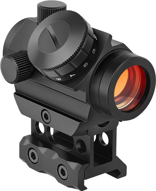 Nabila Red Dot Sight 2MOA Reflexvisier Schwarz mit 1 Zoll Riser-Halterung - Bild 1