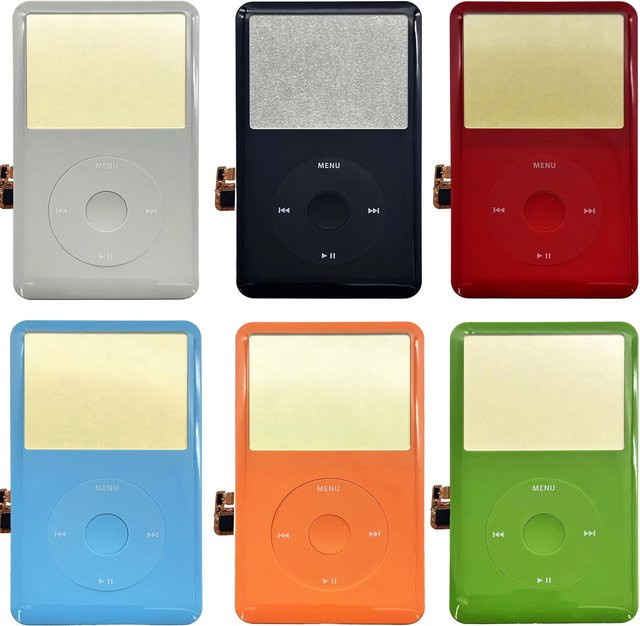 Apple Vordere Frontplatte in Schwarz für iPod Classic 6. und 7. Generation inklusive Gehäuse mit Clickwheel und Mitteltaste für 80GB 120GB 160GB A1238 - Bild 1