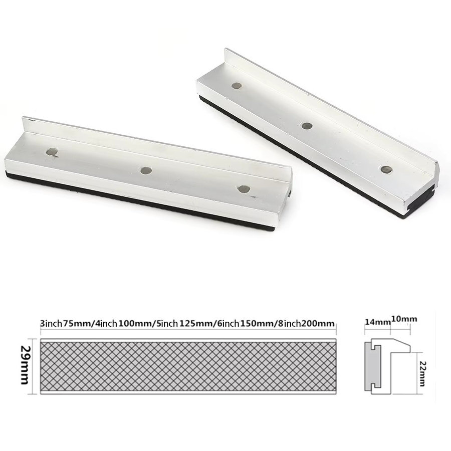 DAZZLEEX 2er-Set magnetische Schutzabdeckungen für Schraubstock aus Aluminiumlegierung und Gummi für 3 bis 8 Zoll Backen - Bild 3