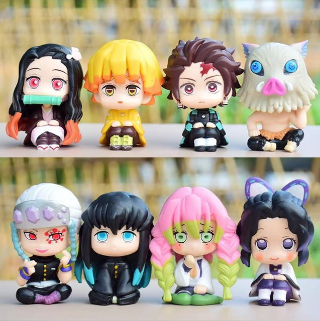 Bandai Demon Slayer Q Posket Mini-Figuren, 8-teiliges Set - Bild 1