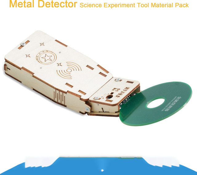 QXLRM DIY Metalldetektor STEM Spielzeug, Holzpuzzle, mit Tools - Bild 1