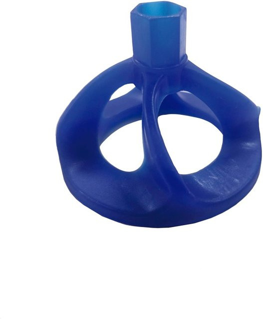 LUX-TOOLS Nivelliersystem Fliesen Gewindehauben aus Nylon in Blau, 100 Stück - Bild 1