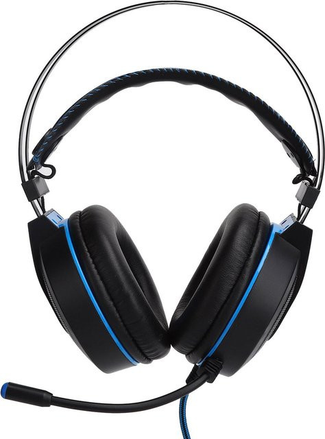 OutsideWorld Gaming-Kopfhörer Over-Ear mit LED-Beleuchtung in Schwarz und 3,5-mm-Klinkenanschluss für PlayStation - Bild 1