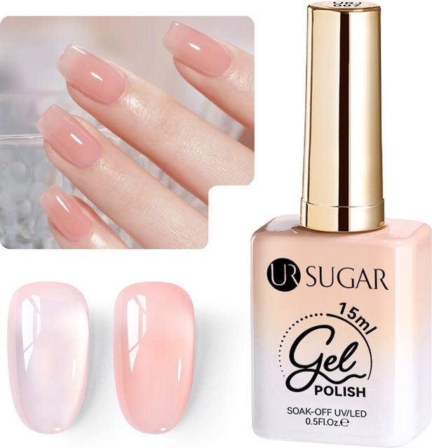 UR SUGAR Pink Jelly Nagelgel, 15 ml, Pink, Glänzend - Bild 1