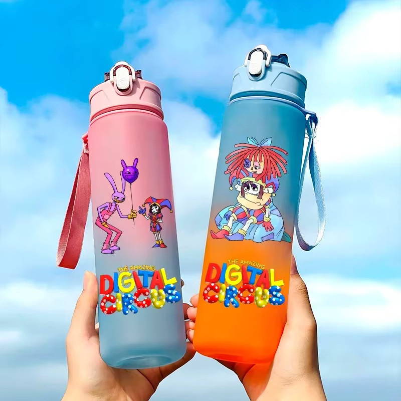 Bandai Trinkflasche The Amazing Digital Circus mit Strohhalm, Mehrfarbig, 750 ml - Bild 3